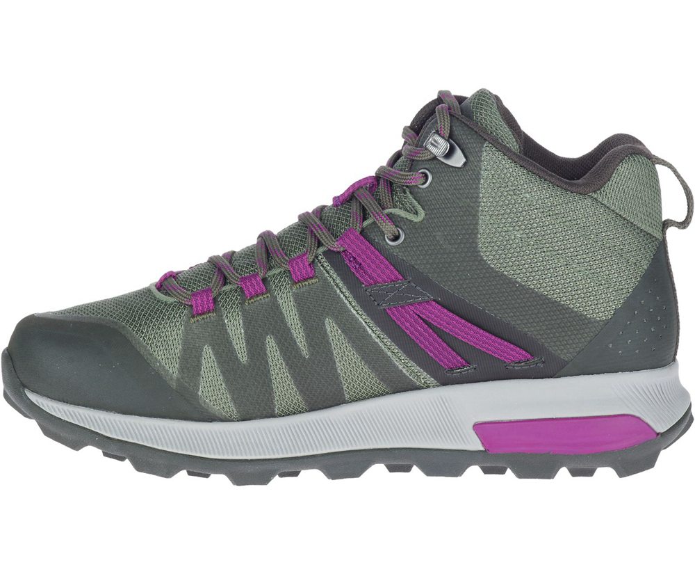 Merrell Støvler Dame - Zion Fst Mid Waterproof - Olivengrøn - TGL748106